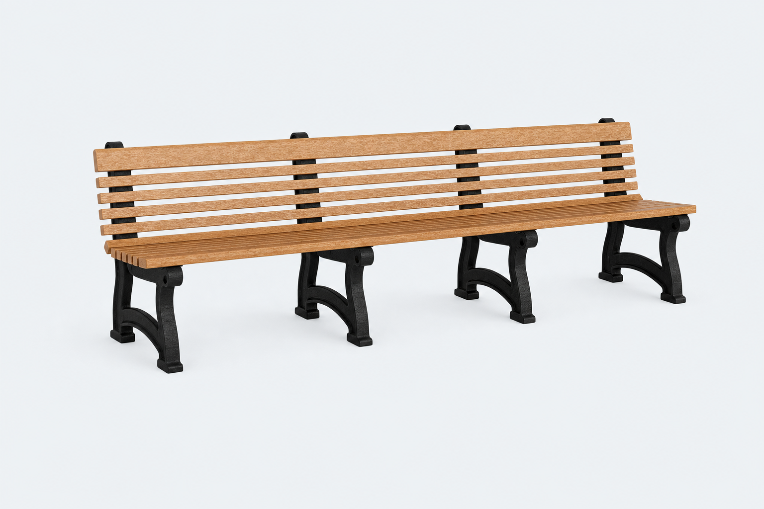 Benches — Willow recycled plastic cedar-tone bench