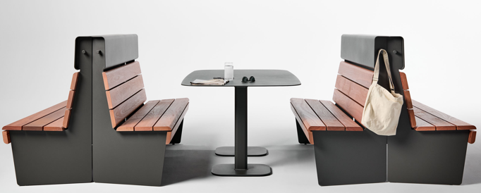 Benches — Booth LF2 with tables