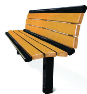 Benches — UL-S1 recycled plastic pedestal bench