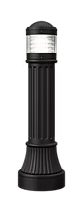 Bollards — lighted fluted bollard with dome cap
