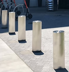 Bollards — retractable stainless bollards