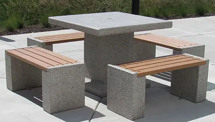 Picnic Tables — 5 Piece Concrete Picnic Table P-DS1