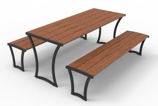 Picnic Tables — IPE Wood, most durable of hardwoods through years of harsh weather.