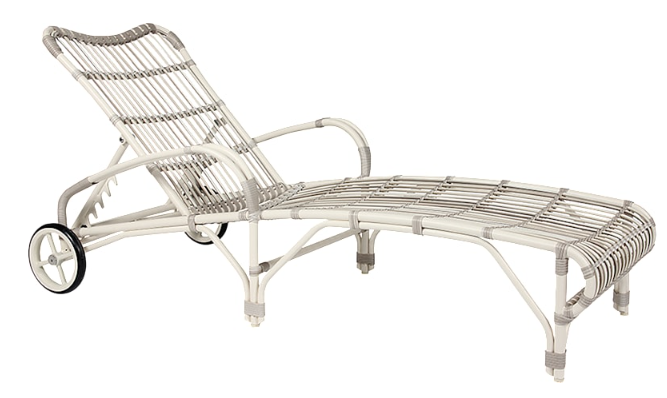 Pool chaise lounge P-J-3 — intricately woven synthetic fiber