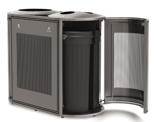 Litter Receptacles — PL-VS4 dual-stream receptacle