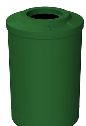 Litter Receptacles — PL-55 Gallon cylindrical receptacle