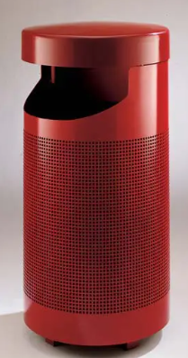 Litter Receptacles — PL-LF1 red perforated receptacle